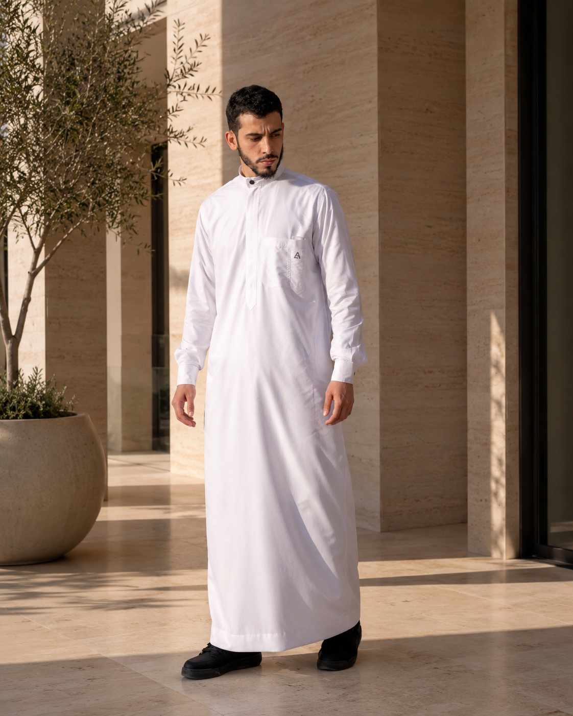 Qamis LANSARI blanc - vue principale