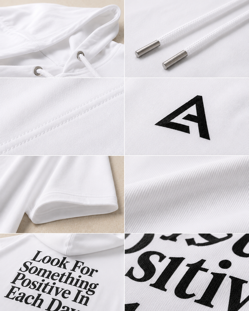 Hooded T-Shirt LANSARI — Noir ou Blanc, coton premium