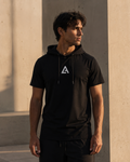Hooded T-Shirt LANSARI — Noir ou Blanc, coton premium